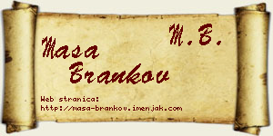 Maša Brankov vizit kartica